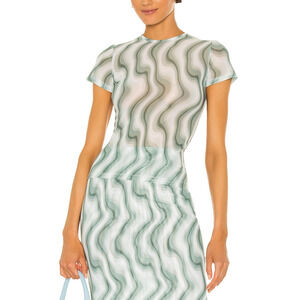 Miaou 'Mini' Green Tee Size M